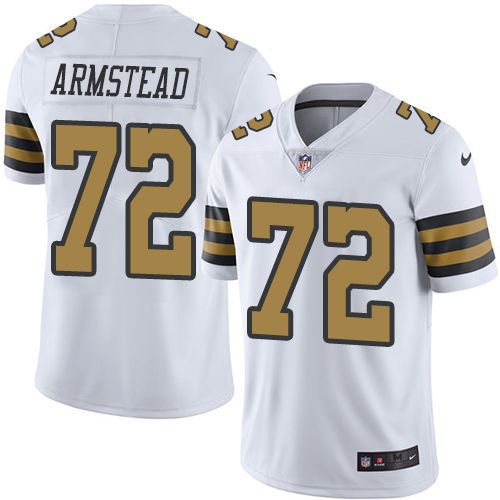 Men New Orleans Saints #72 Terron Armstead Nike White Color Rush Limited NFL Jersey->new orleans saints->NFL Jersey